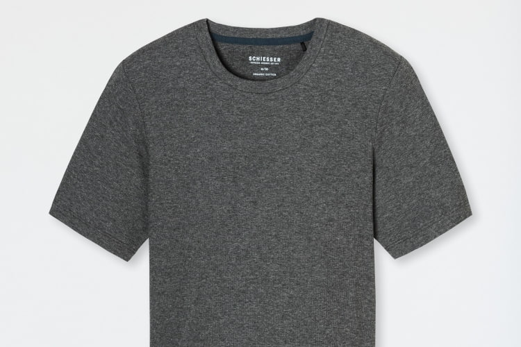 Tencel-Shirt in grau von SCHIESSER